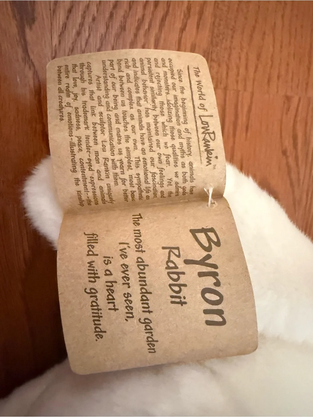 Dakin Lou Rankin Friends Byron White Rabbit Plush Flowers With Original Tag